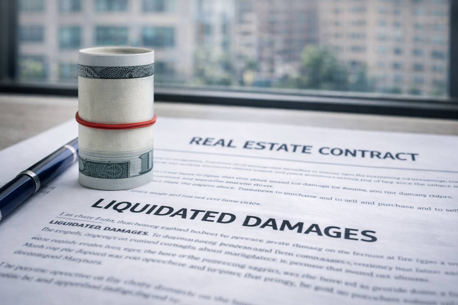 Real estate contract and liquidated damages